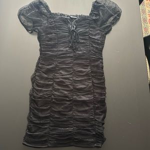 Haute Monde Black Mini Dress